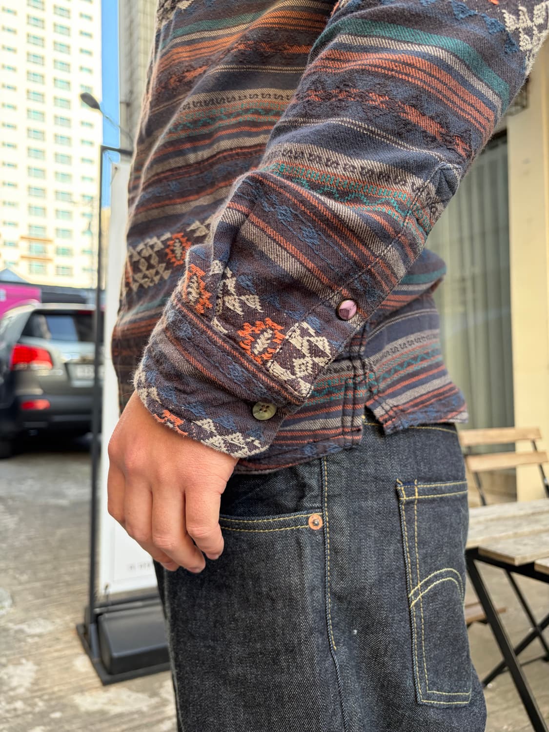 Kavu aztec pattern cotton hood zip-up 상품이미지7