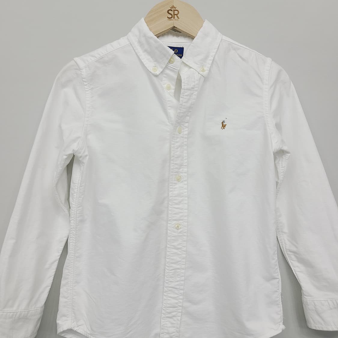 정품 폴로 키즈 QR신형 옥스포드 셔츠 화이트 7/130 상품이미지3