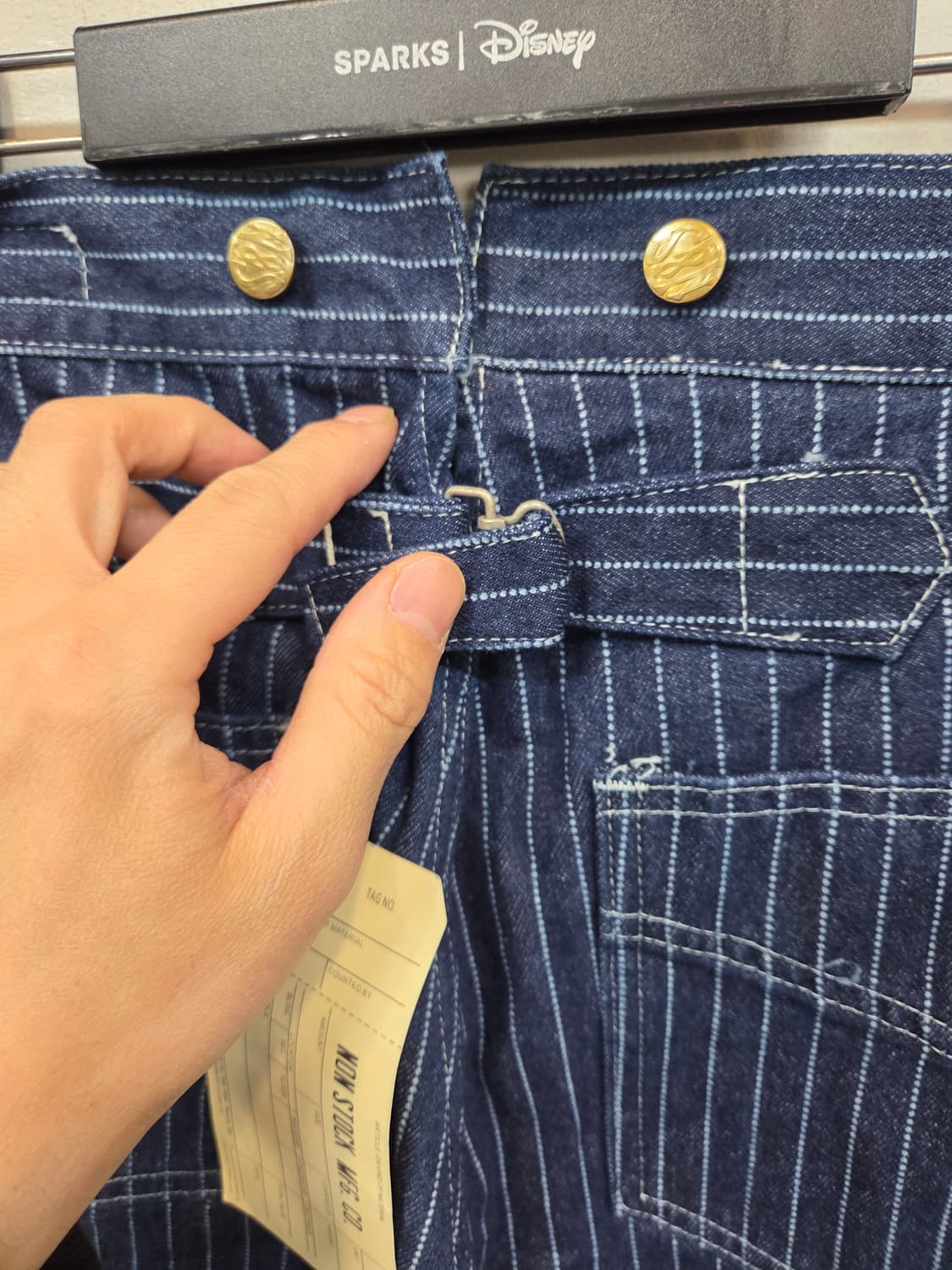 논스탁 레일웨이 워크 스트라이프 데님팬츠 m 대략 29 상품이미지3