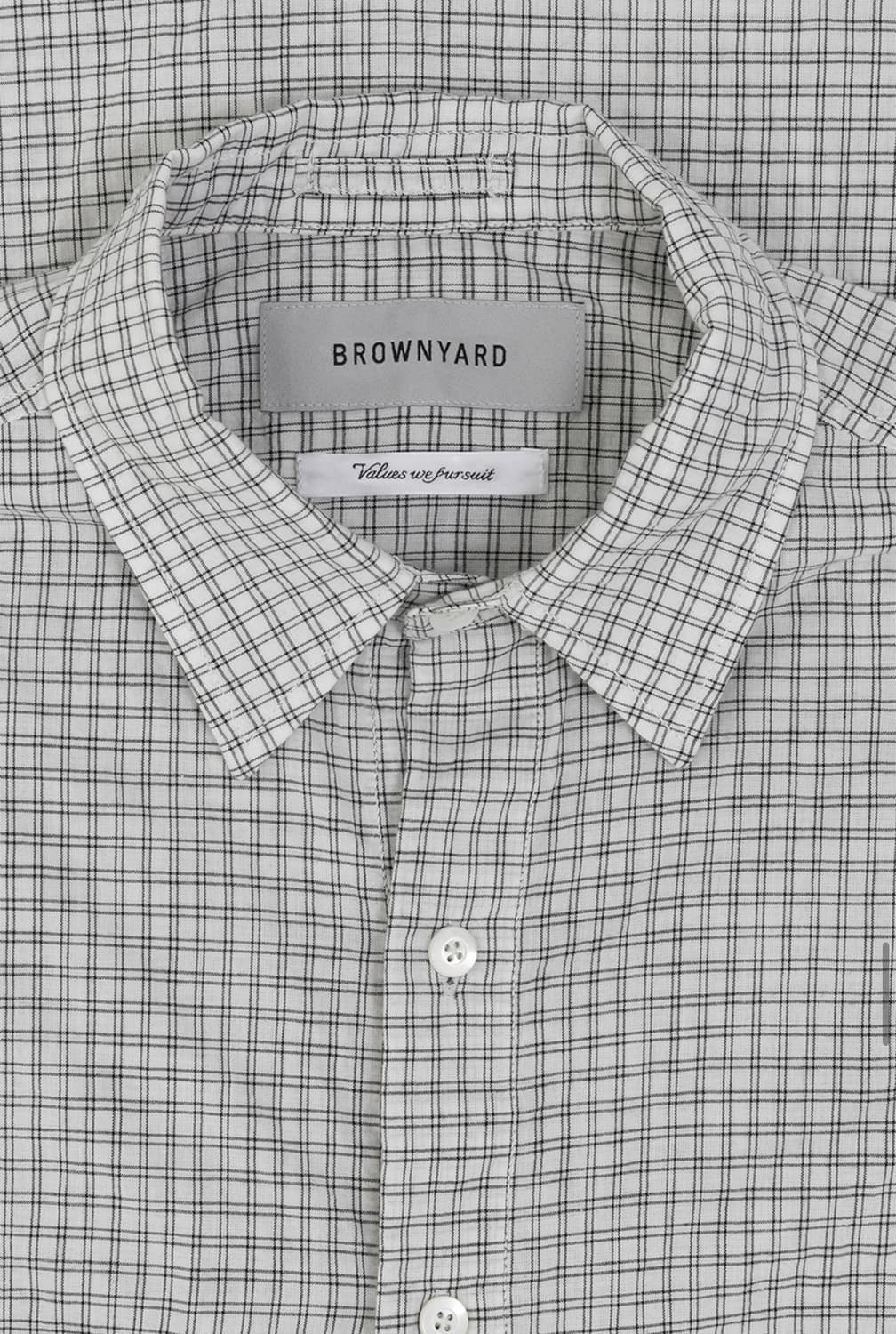 [4] 브라운야드 스테디 셔츠 아이보리 체크 상품이미지2
