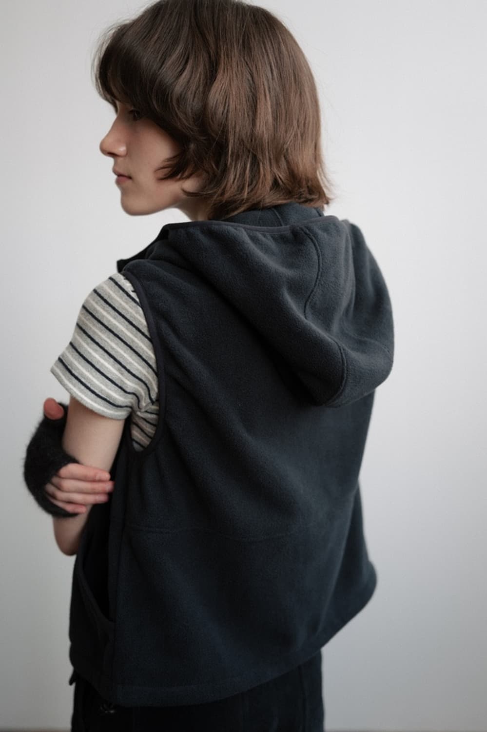 타낫 T/T Cozy fleece vest (navy) 상품이미지4