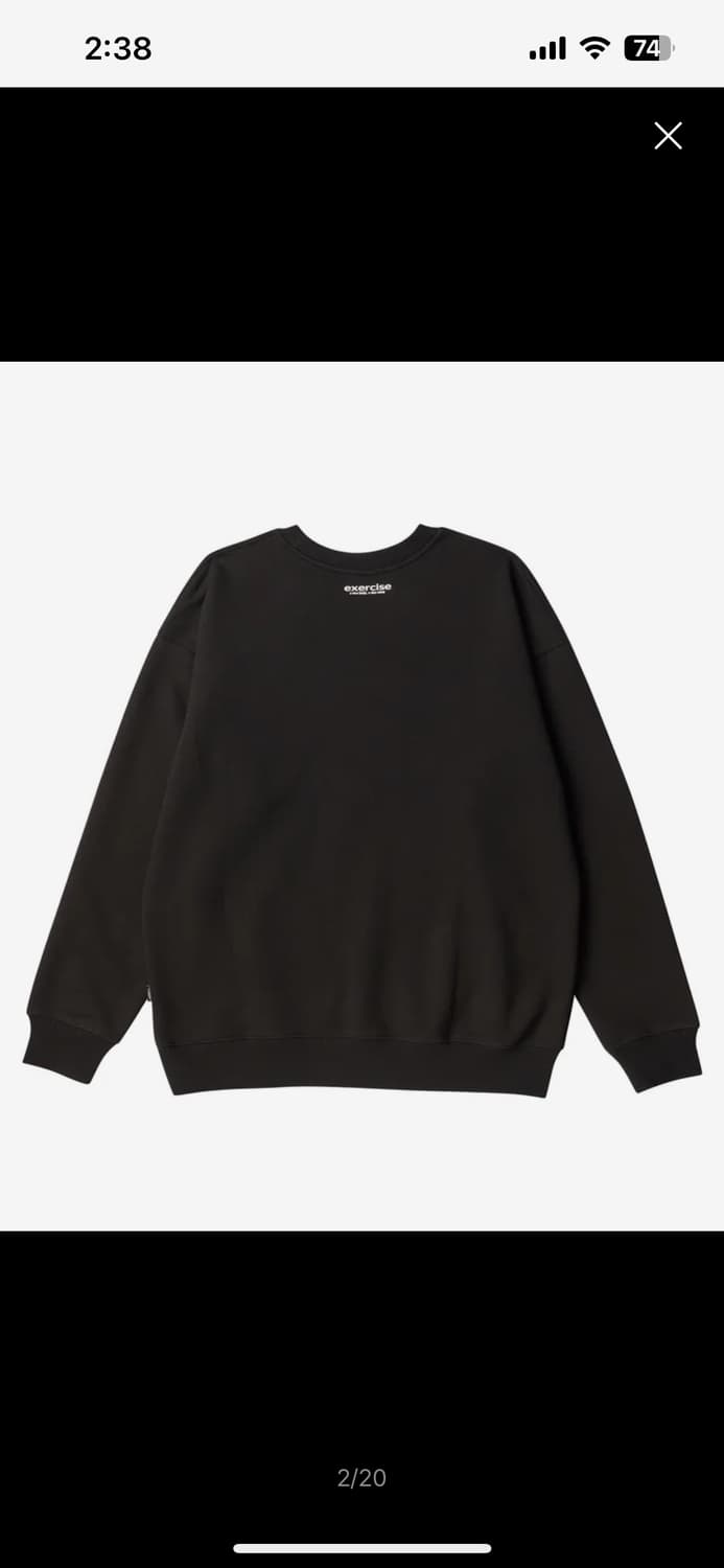 엑서사이즈 맨투맨 상품이미지3