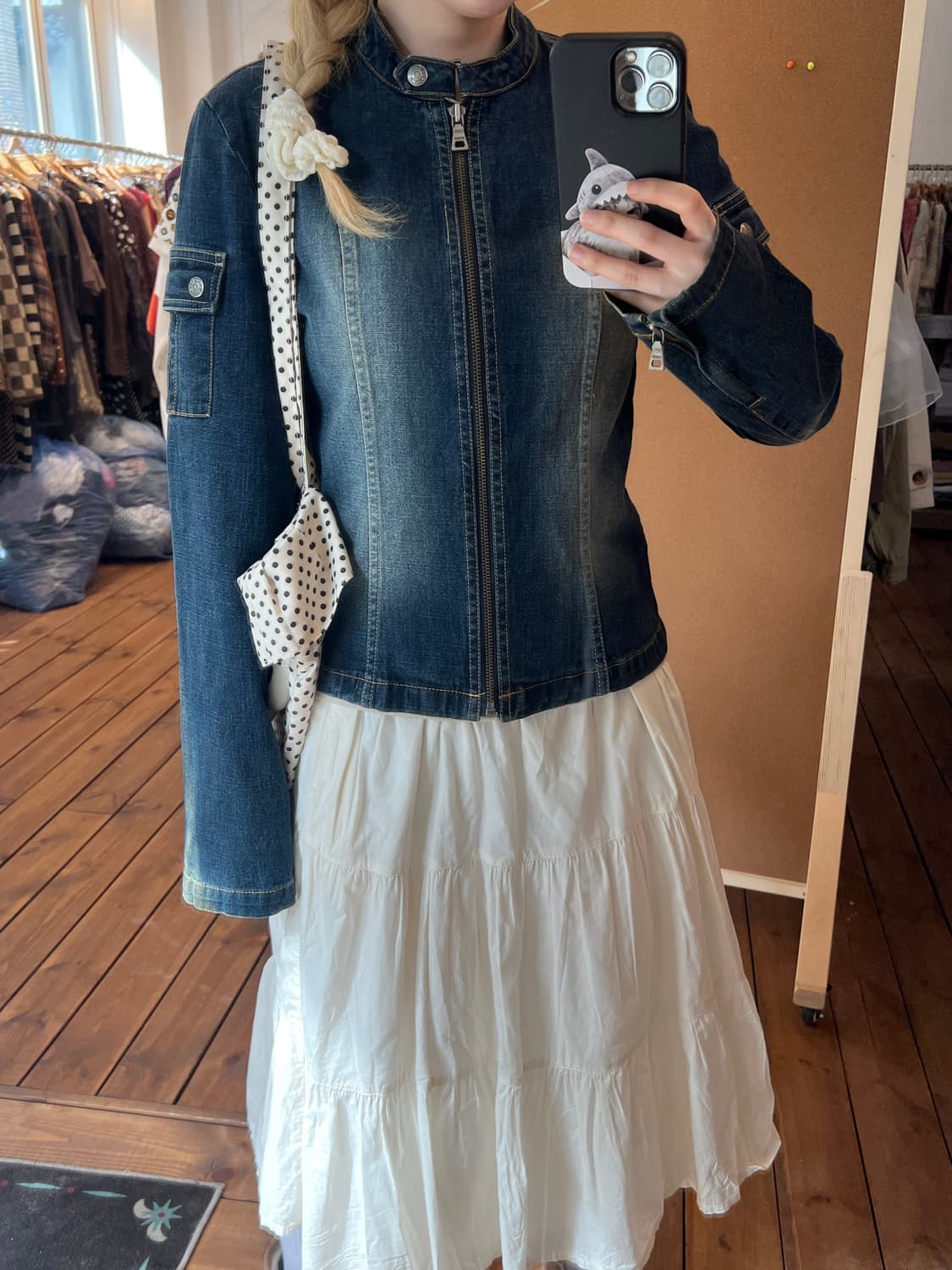 게스 블루 데님 자켓 상품이미지4