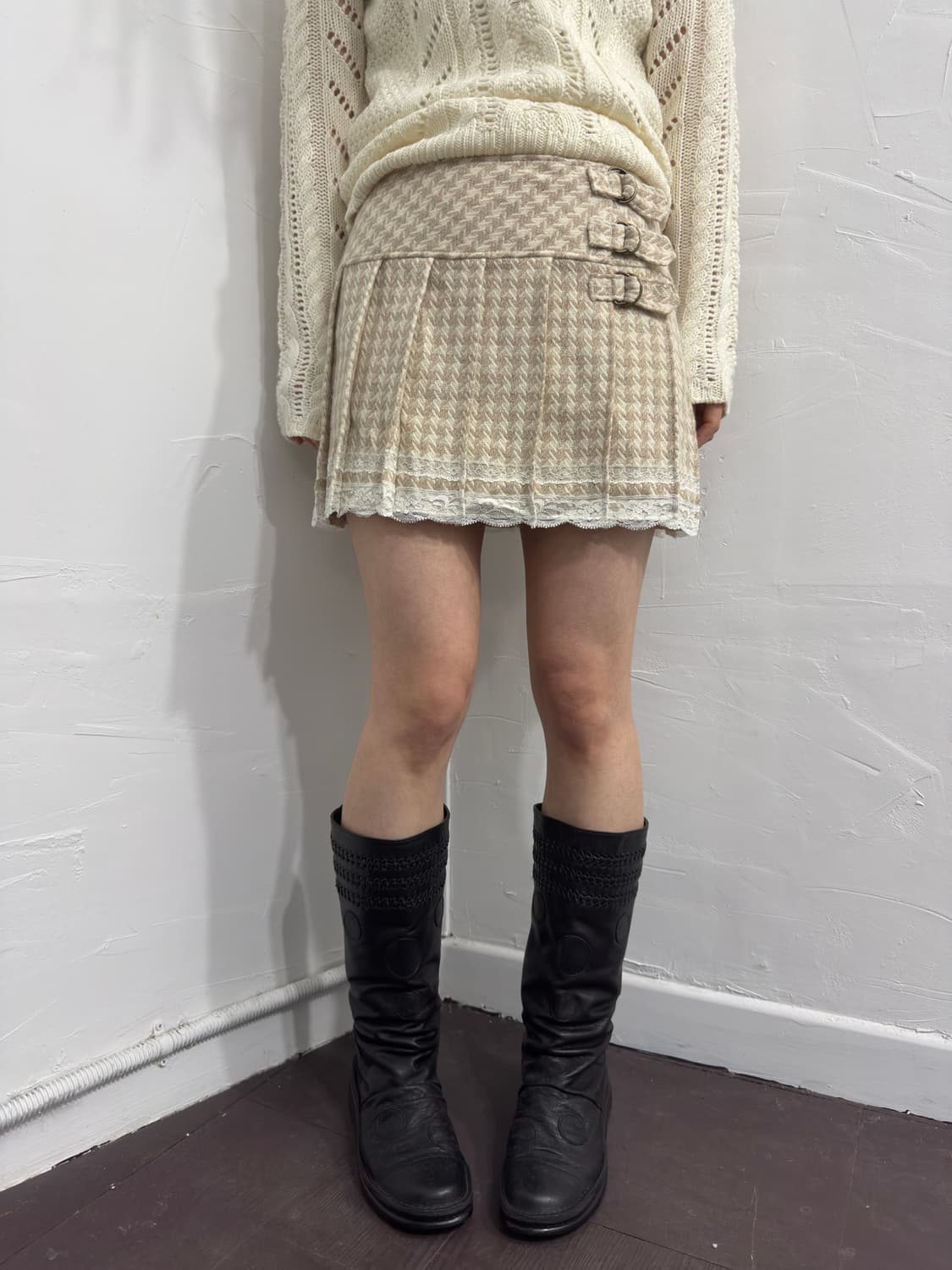 liz lisa design mini wool skirt 상품이미지5