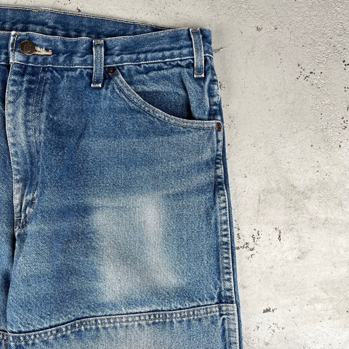 디키즈 더블로고 더블니 데님 워크팬츠 상품이미지5