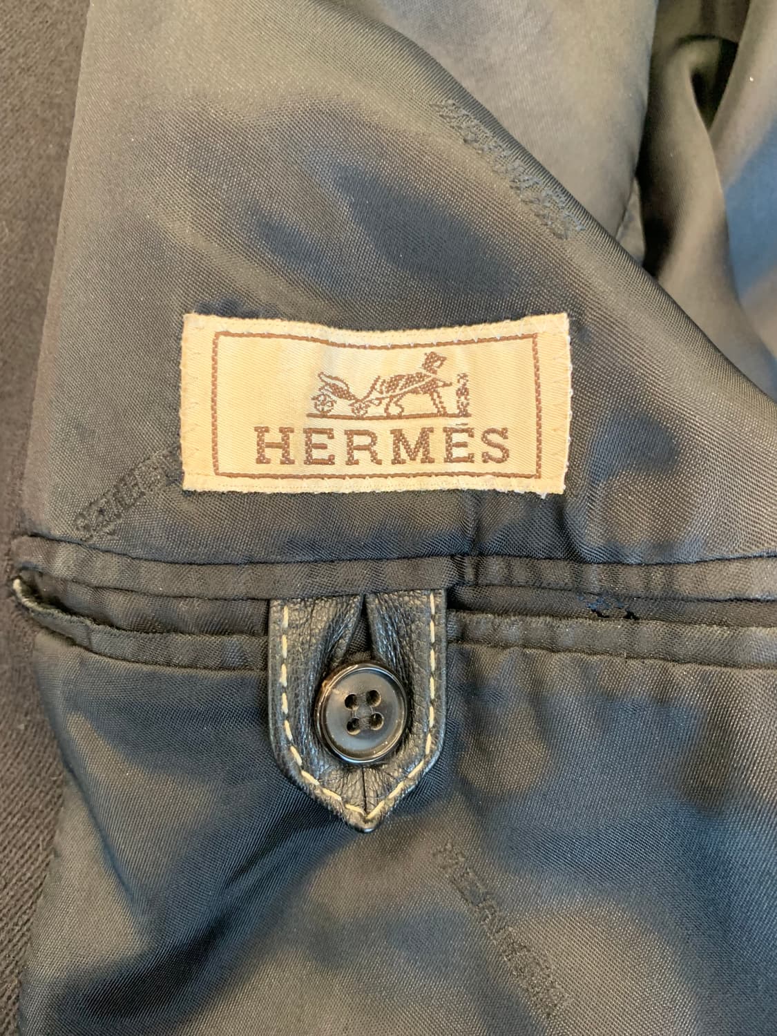 HERMES 에르메스 싱글코트(울/디테일-레더)46 사이즈-해외발송 상품이미지9