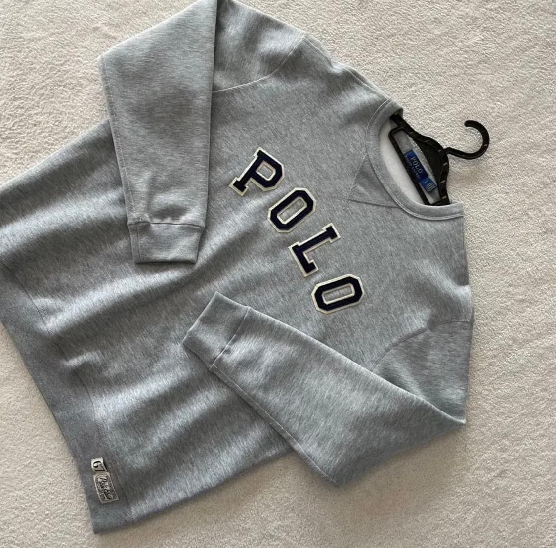 폴로 기모 맨투맨 로고 스펠 L사이즈 (A급) 상품이미지3