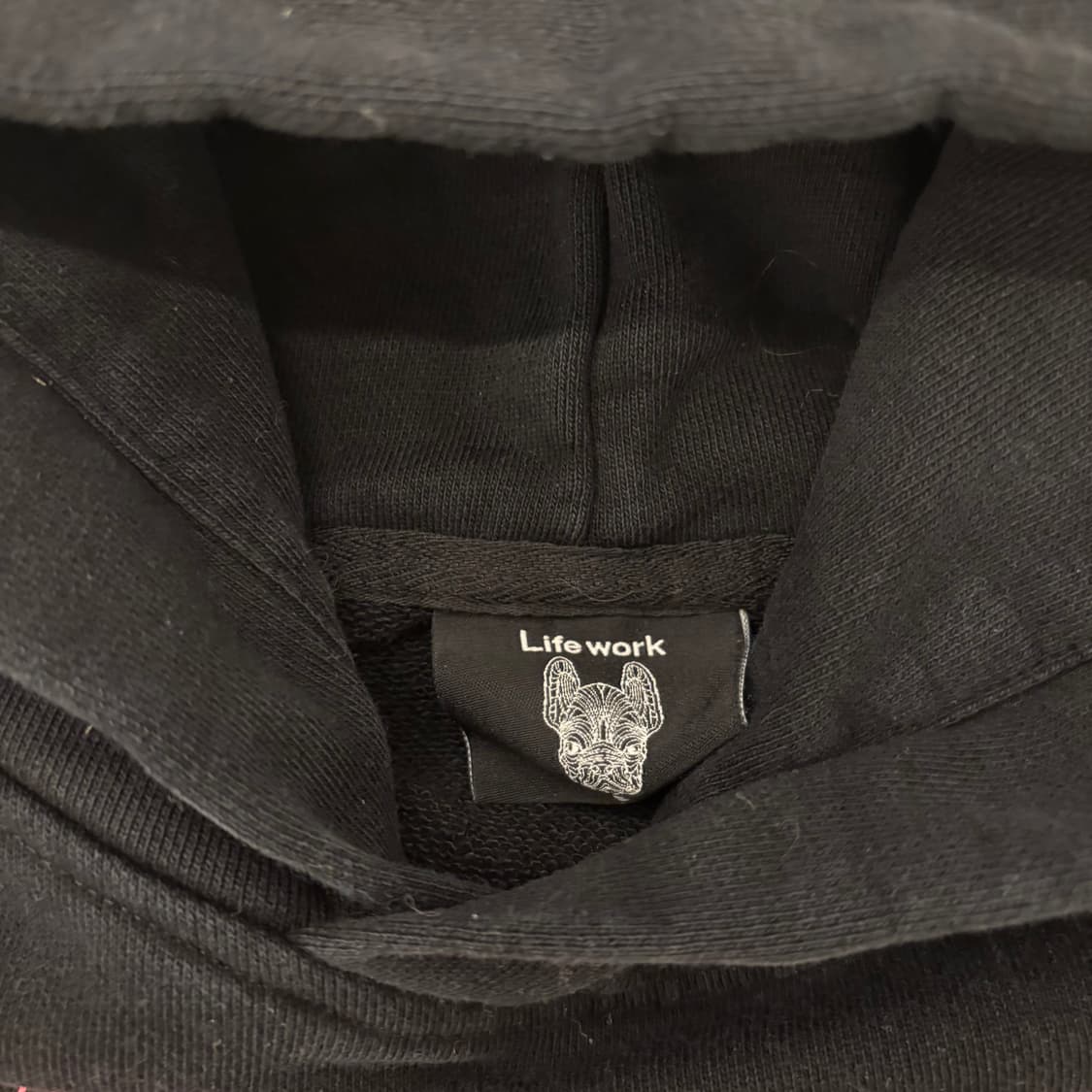 라이프워크 핑크 불독 빅로고 후드티 상품이미지4