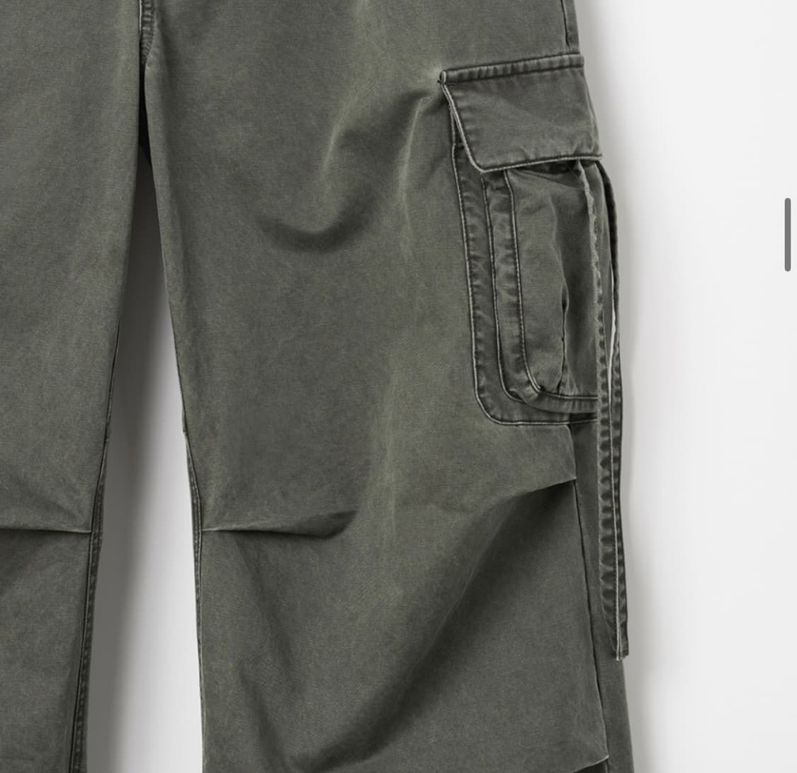 새상품) 밀로 가먼트 가먼트 워시드 실루엣 팬츠 M [카키 그레이] 상품이미지5