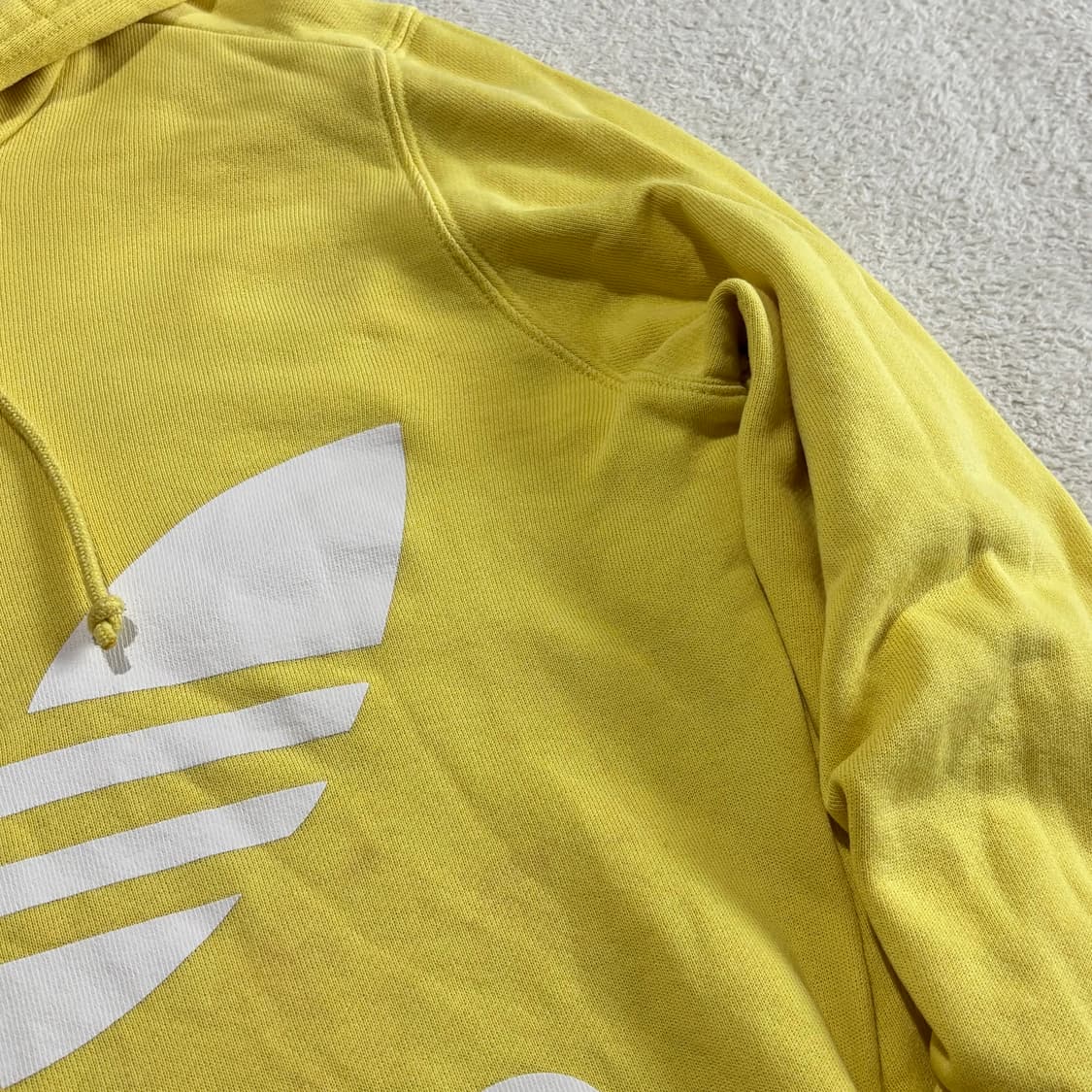 아디다스 파이어버드 옐로우 노랑 빅 로고 후드티 상품이미지6