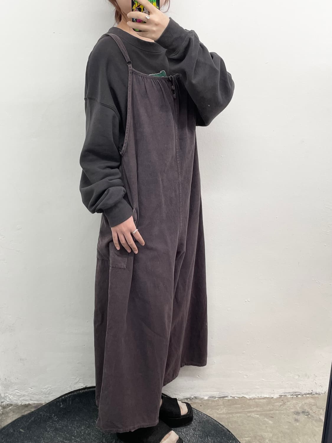 코듀로이 루즈 버튼 오버롤 상품이미지3