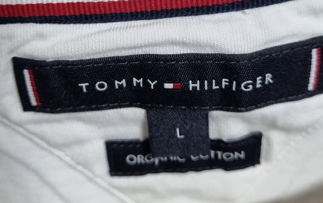 L ) 타미힐피거 화이트 오가닉코튼 반팔티 상품이미지3