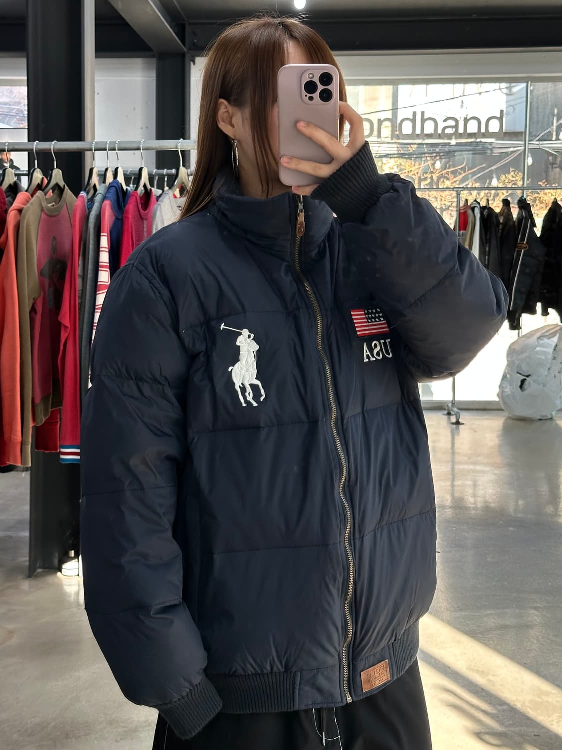 폴로랄프로렌 US성조기 빅포니 넘버링 푸퍼자켓2XL 상품이미지4