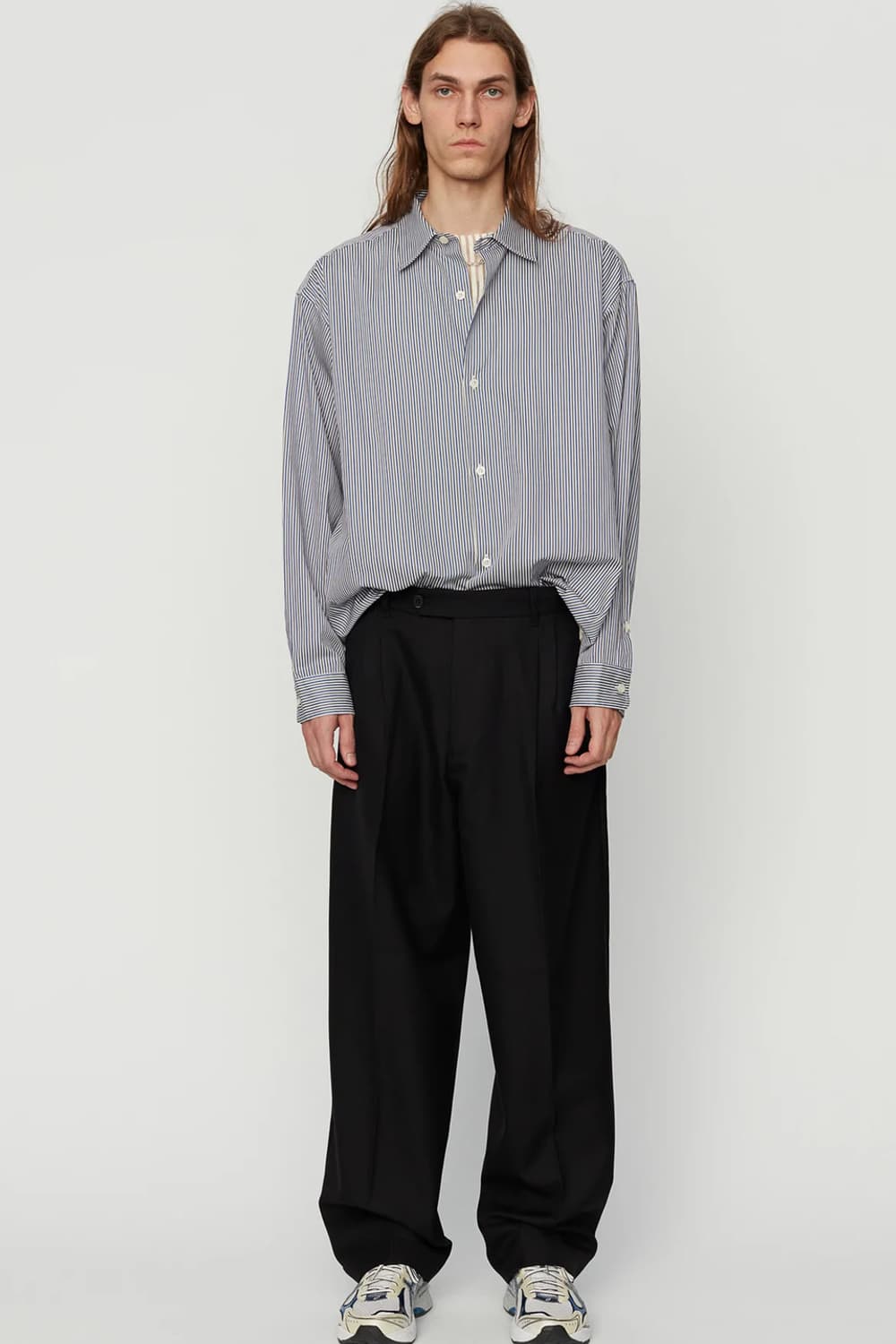 mfpen 클래식 트라우저 블랙 울 M사이즈 상품이미지1