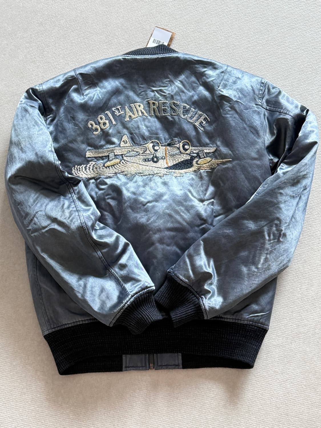 [M] RRL 임브로이더 새틴 플라이트 재킷 상품이미지2