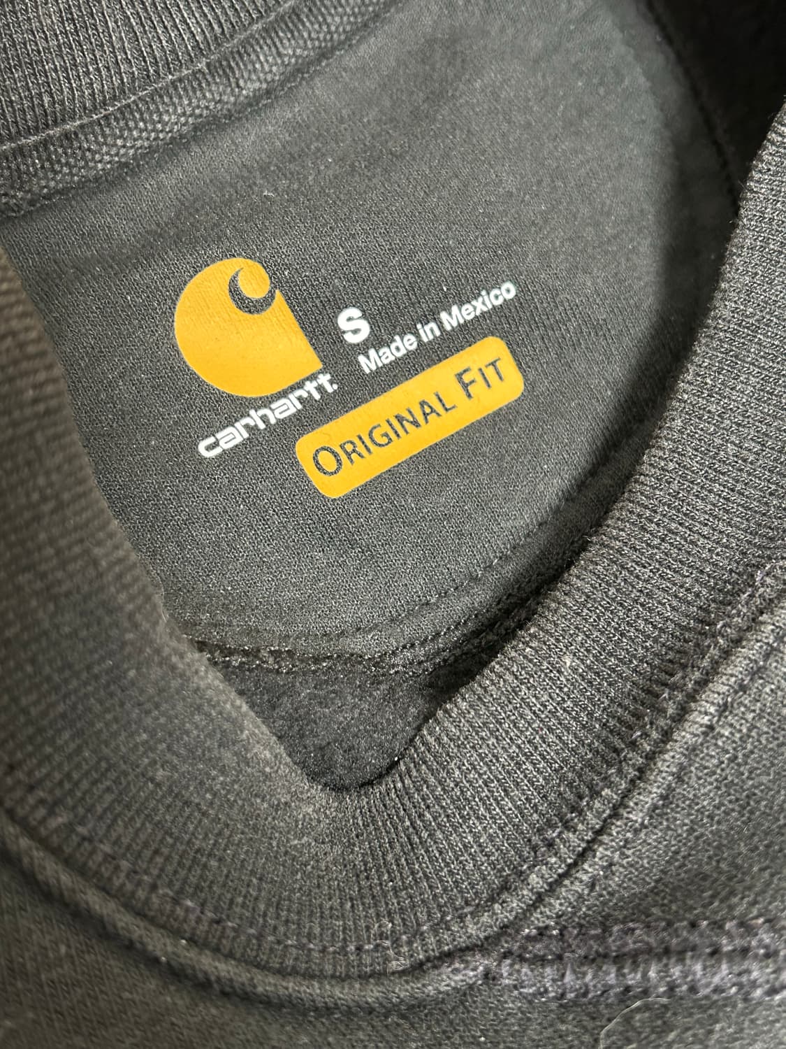 칼하트 오리지널핏 블랙 스웻셔츠 상품이미지5