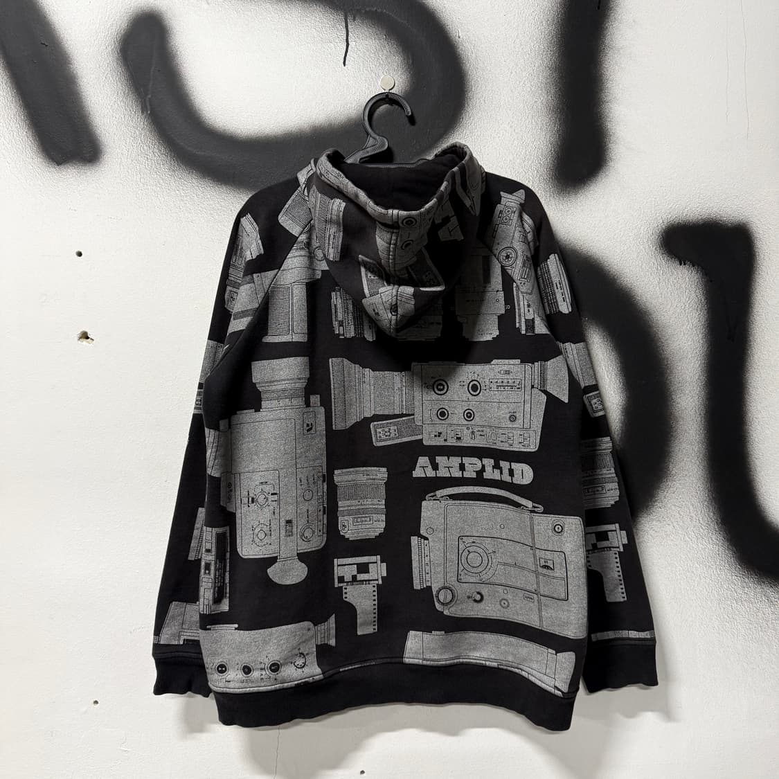 VTG 빈티지 실버 글로시 멀티 프린팅 집업 후디 상품이미지2