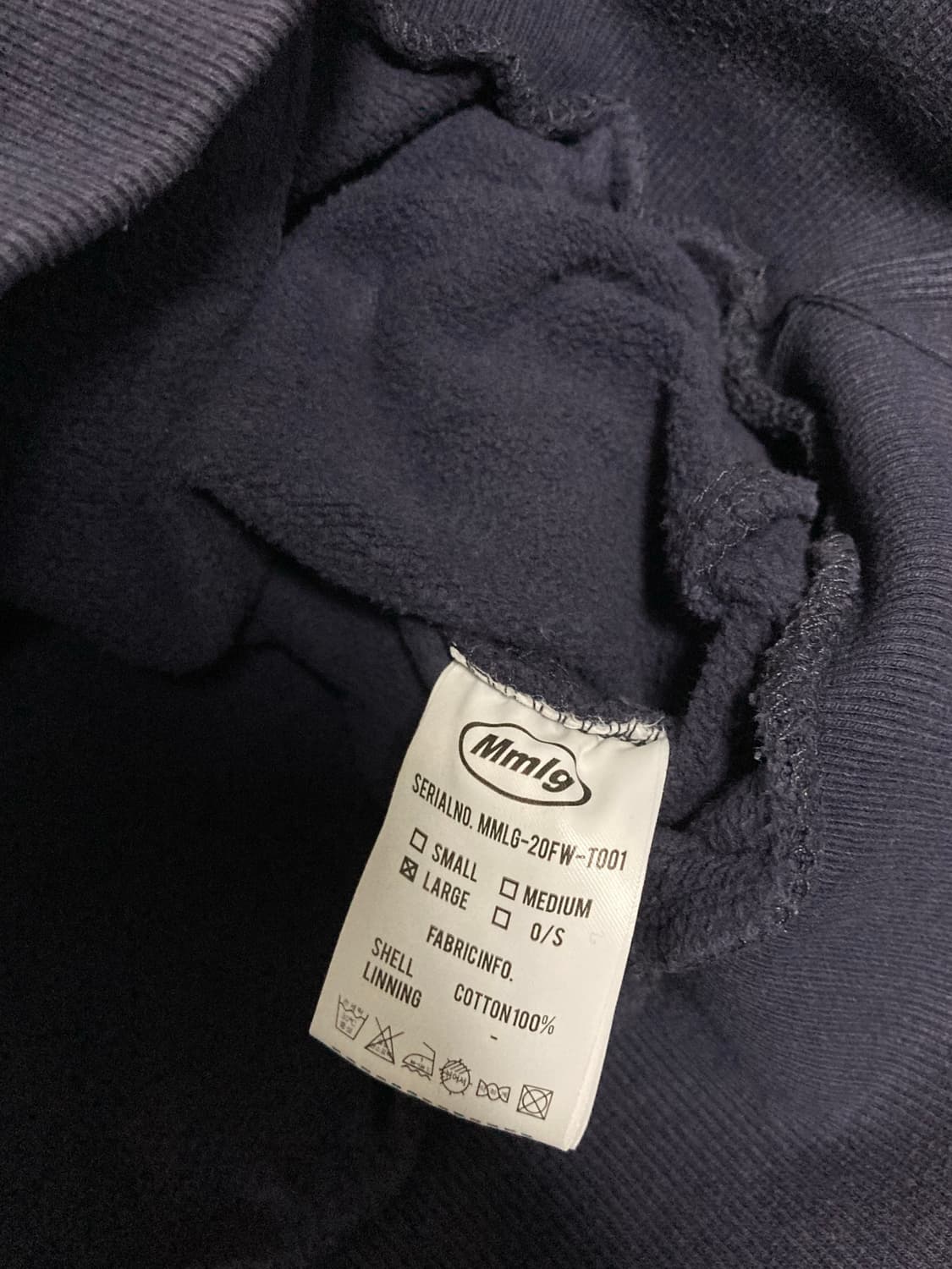 Mmlg 퍼플 네이비 후드티 L 상품이미지3