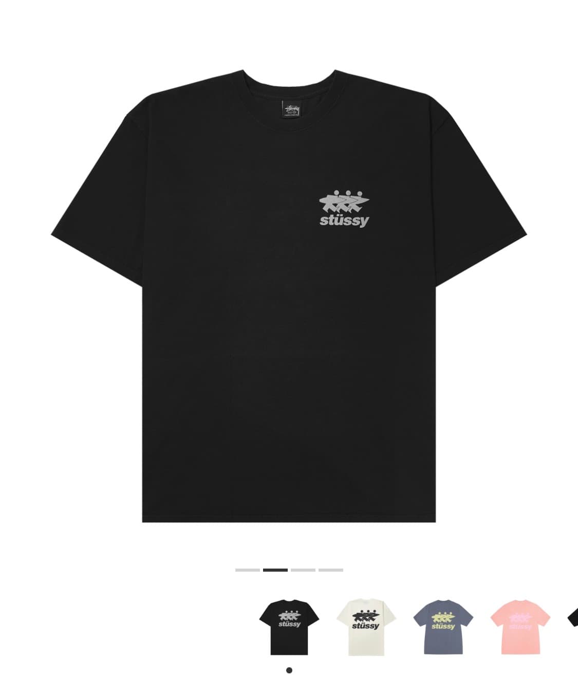 스투시 서프워크 피그먼트 다이드 티셔츠 블랙M 상품이미지2