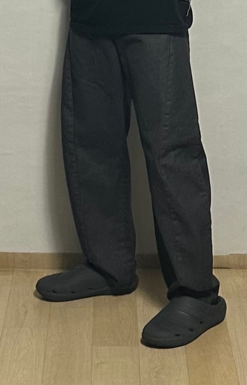 인템포무드 커브드 데님 와이드 팬츠 M 상품이미지4