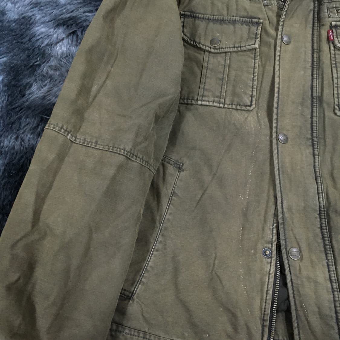 투티/0398 Levis 데저트 워크 자켓 카키 밀리터리  상품이미지7