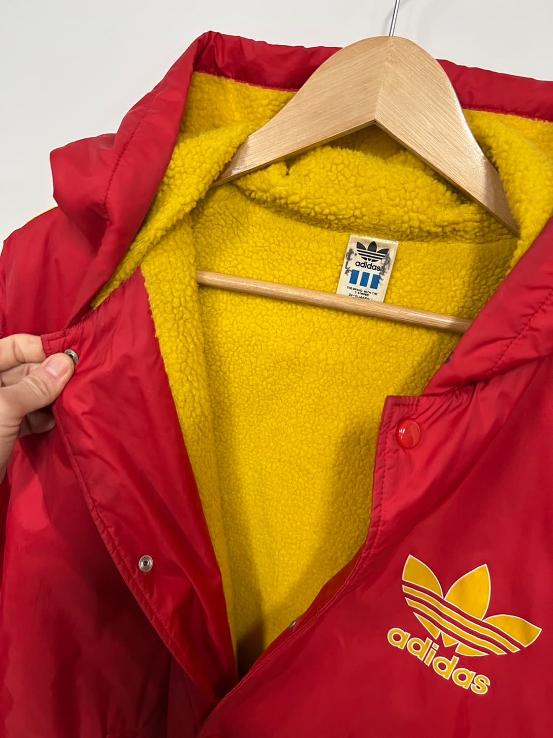 90's 아디다스 빅로고 트레포일 빈티지 롱 후드 점퍼 상품이미지3