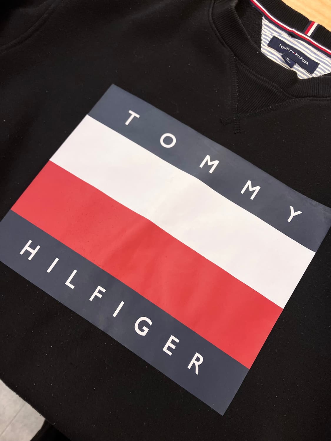 타미힐피거 프린팅 맨투맨 블랙 XL  #csz2714 상품이미지4
