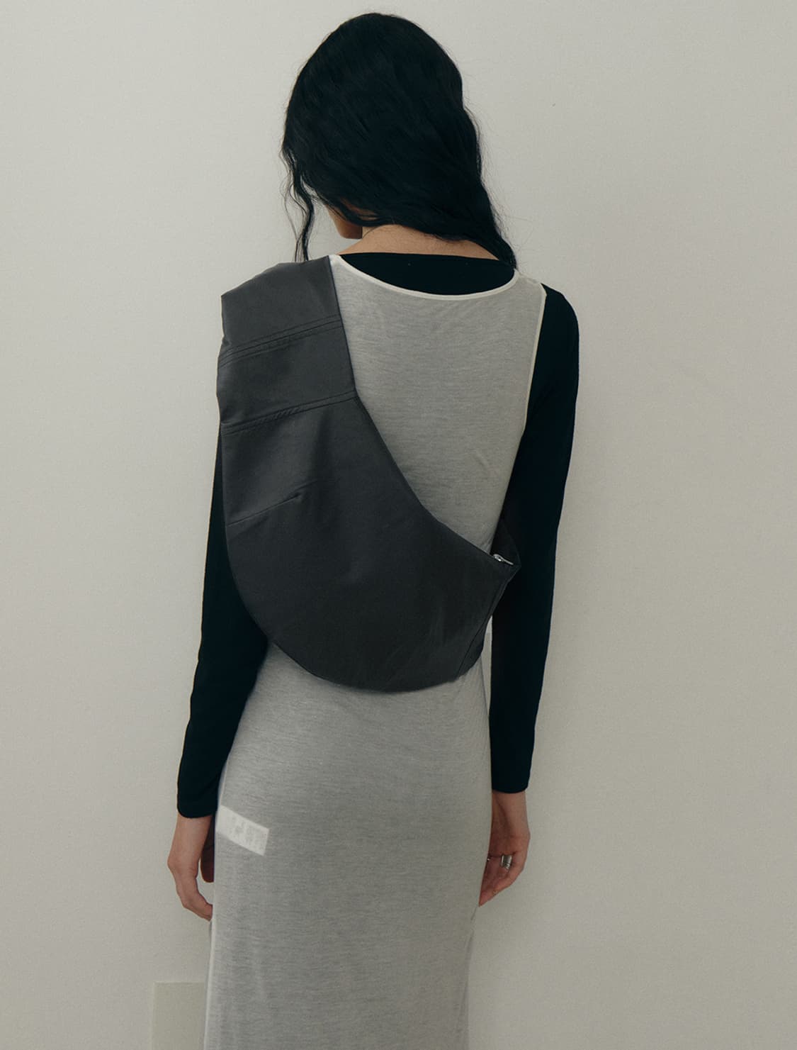 로우타이드 LEATHER SHIRT TOTE BAG [BLACK] 상품이미지5