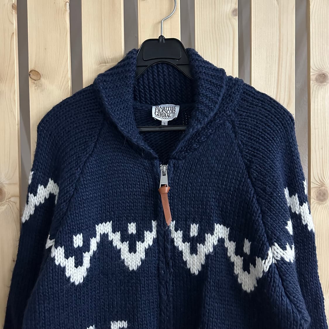 (M) 마리떼 프랑소와 저버 네이비 코위찬 니트 집업 상품이미지3