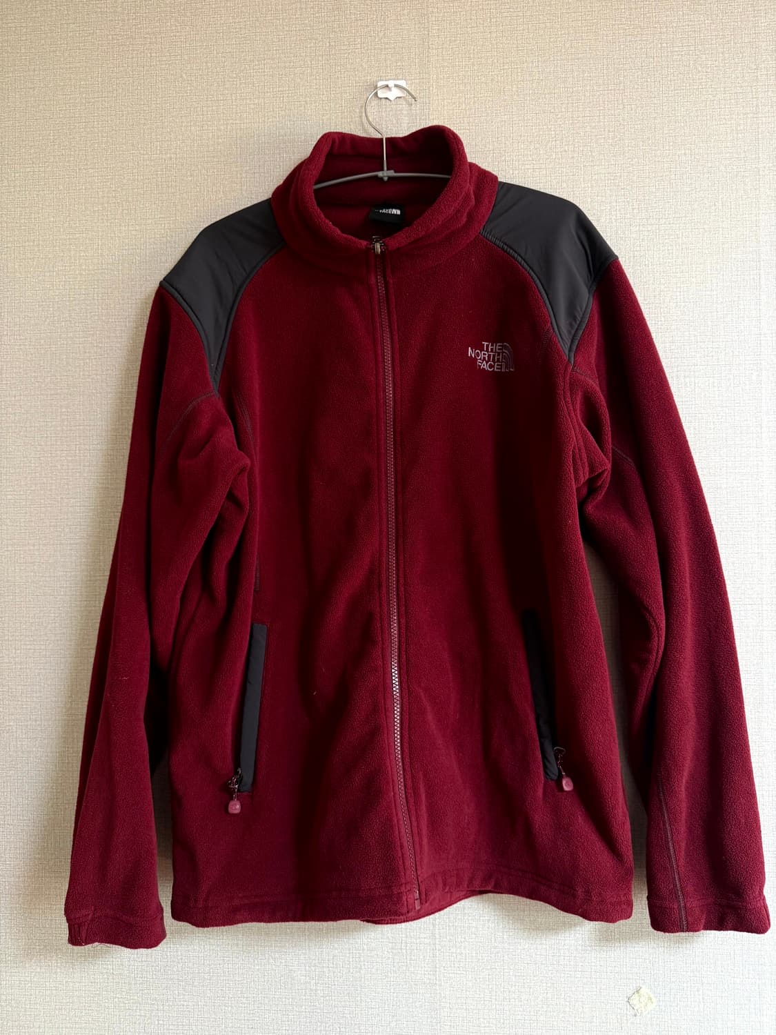 노스페이스  와인컬러 숄더 소프트쉘 패치 빈티지 플리스 집업 상품이미지1