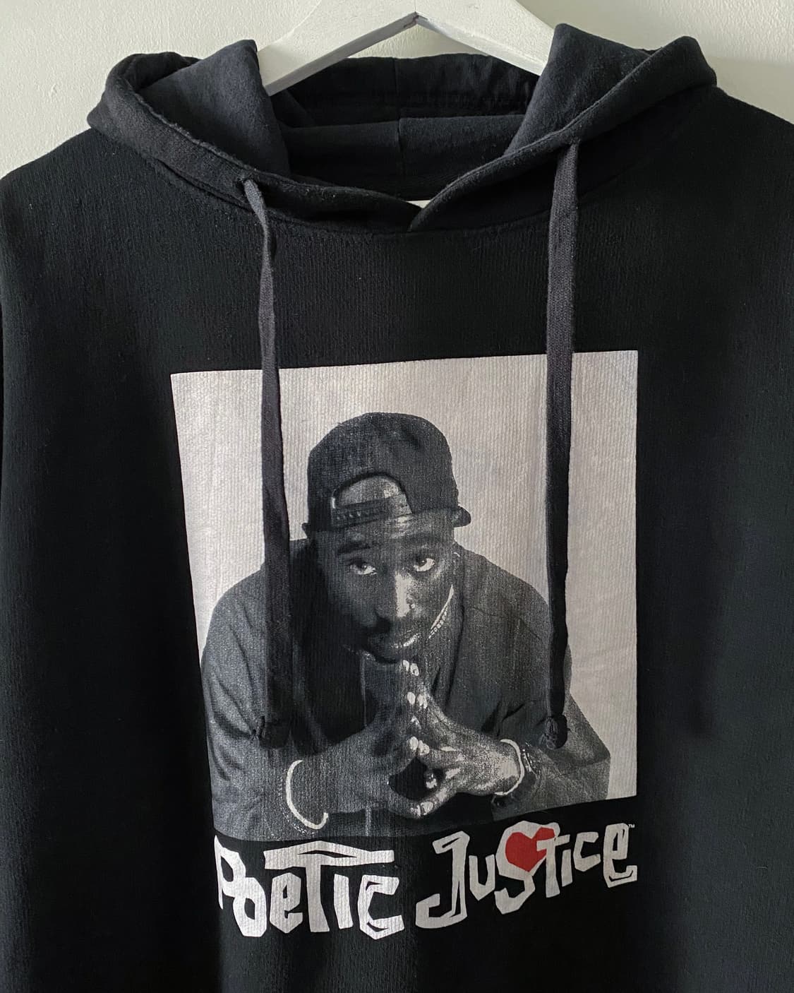 Poetic Justice 2pac 블랙 후드티 상품이미지4