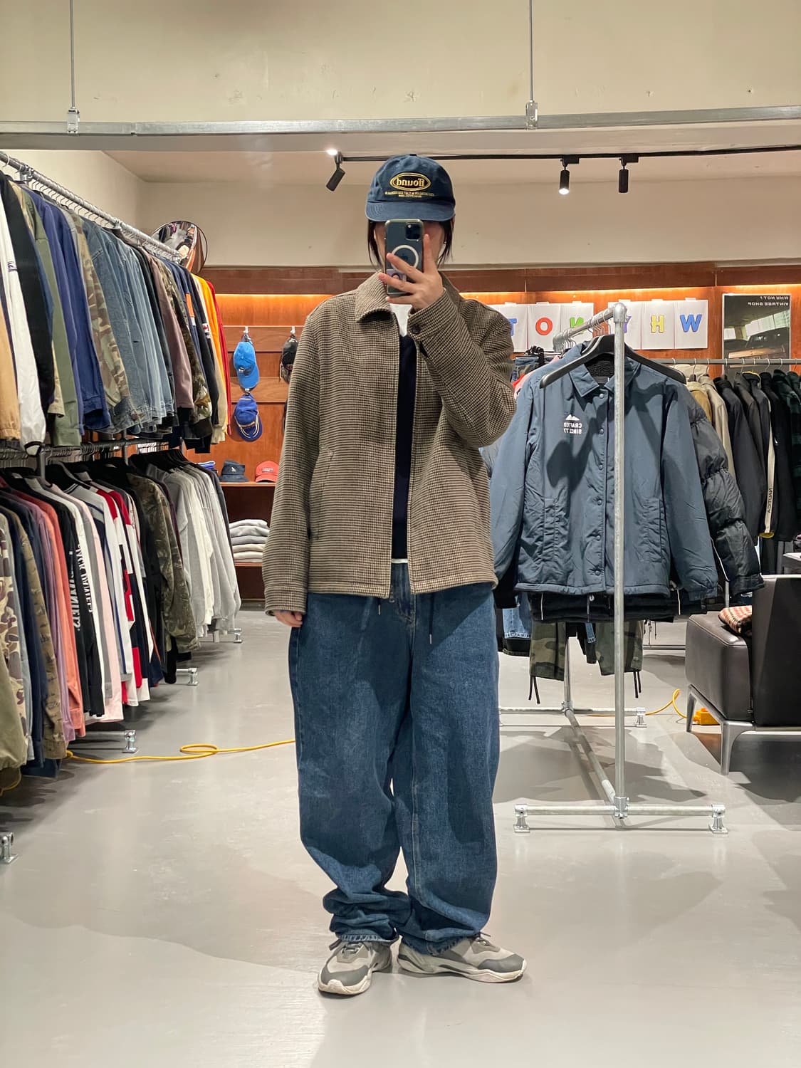 유니클로 체크 블루종 자켓  상품이미지2