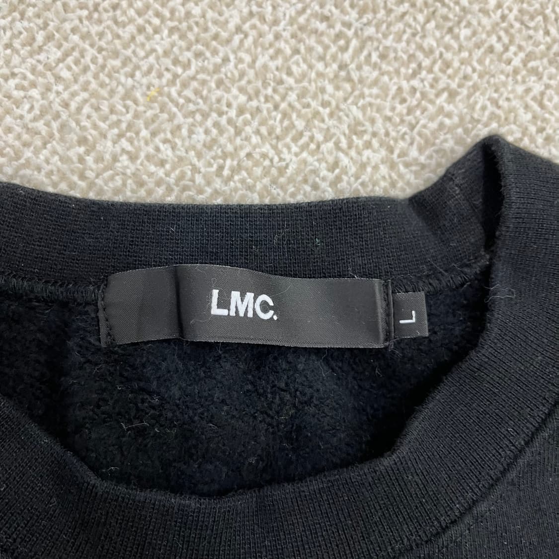 L LMC 엘엠씨 기모 블랙 맨투맨 0202M1 상품이미지2