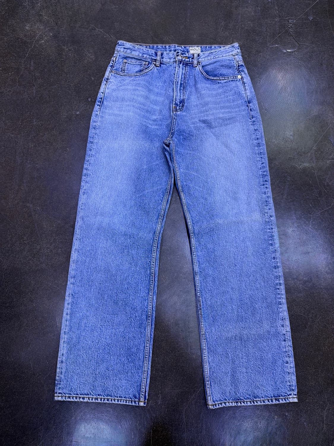 mod.9 모드나인 레트로 빈티지 스톤워싱 와이드핏 데님팬츠 32 상품이미지1