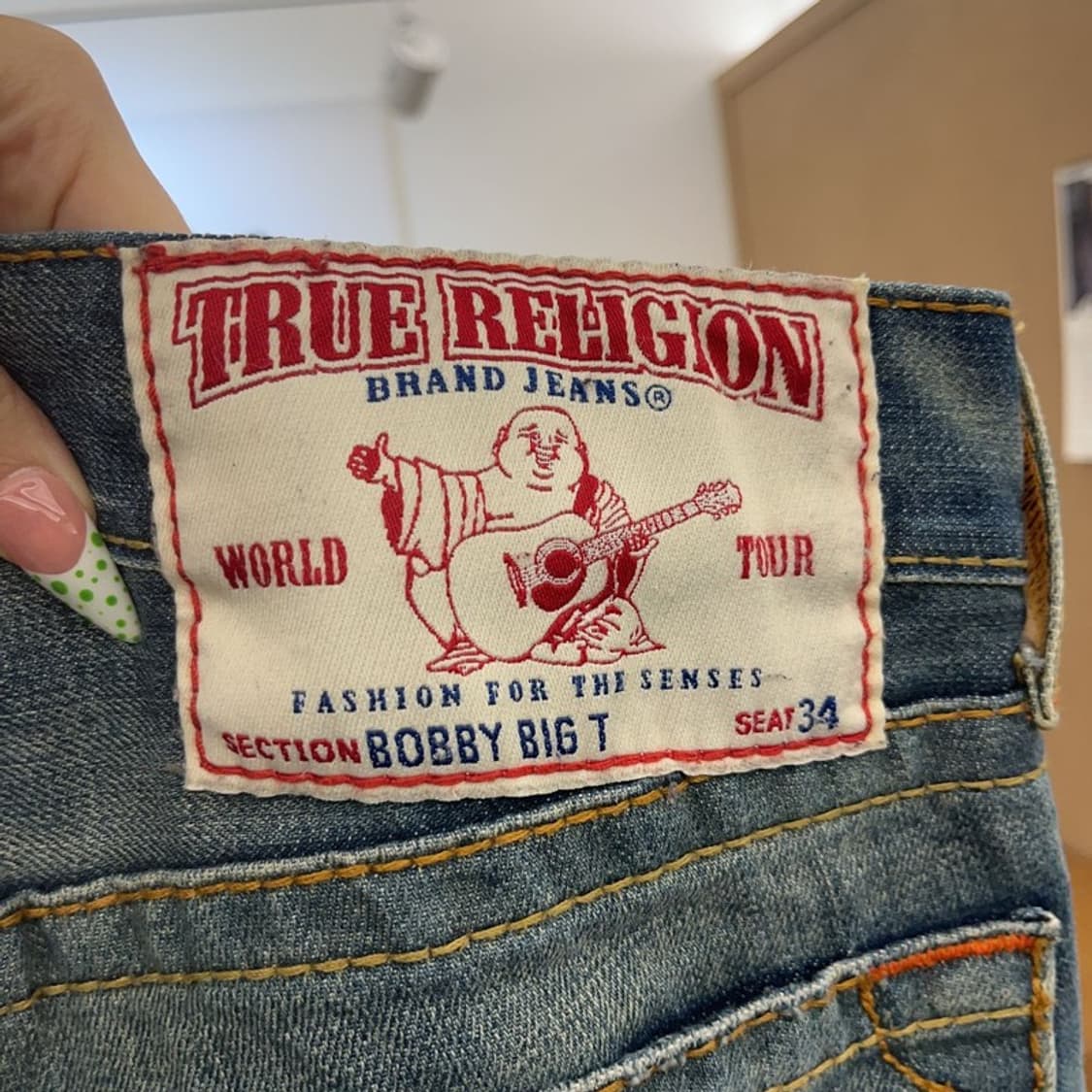 트루릴리전 BOBBY 빅티 레트로 빈티지 데님팬츠 34인치 C09166 상품이미지5