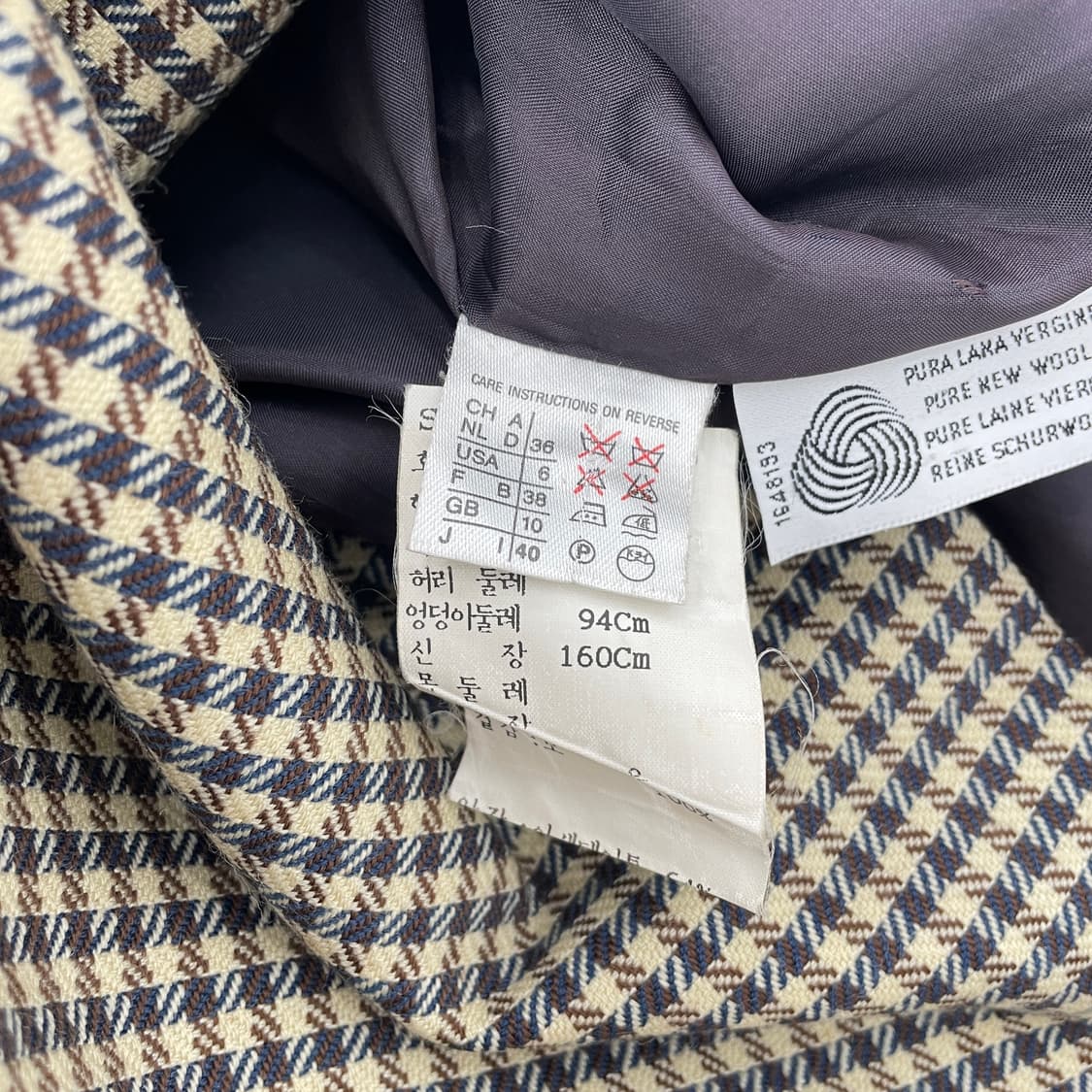 막스마라 체크 더블 블레이저 자켓 55-66 상품이미지8