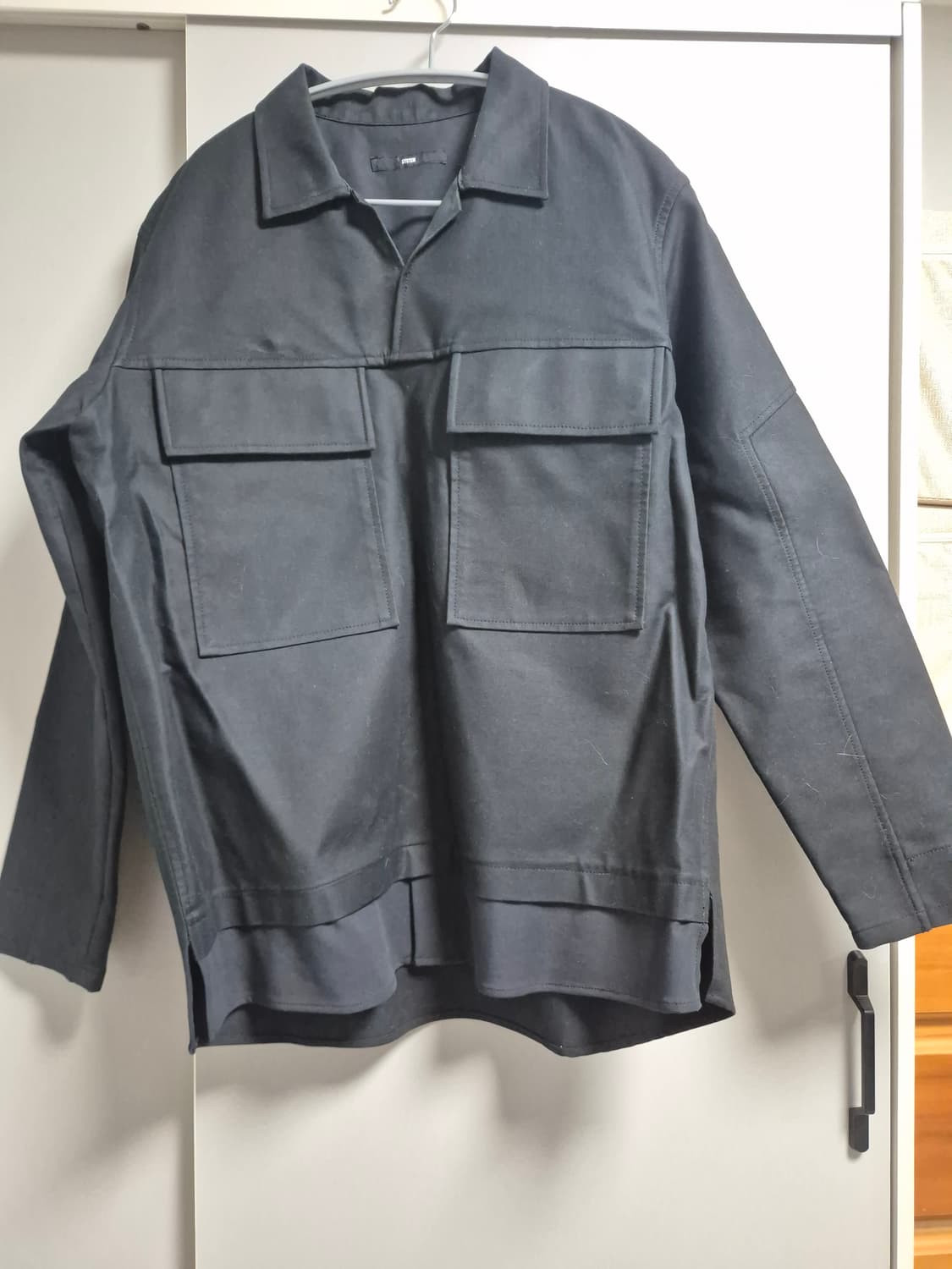 시스템(SYSTEM) 남성 레이어드 유틸리티 자켓 - 블랙 상품이미지1