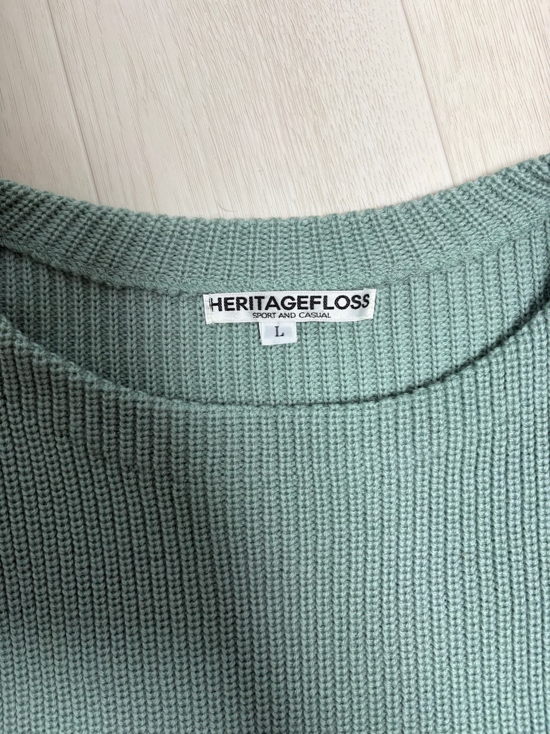 헤리티지플로스 울 니트 민트 L 상품이미지3