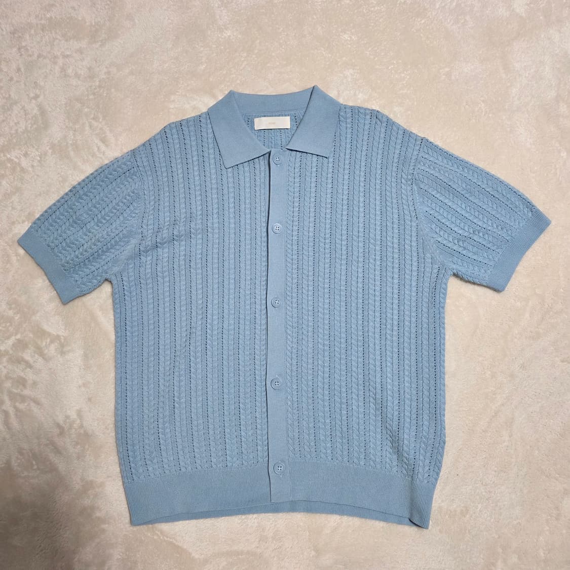 (L)미나브 워셔블 케이블 반팔 가디건 상품이미지1