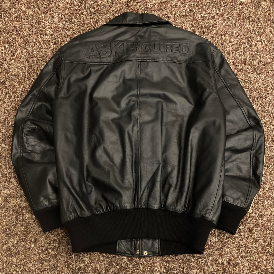 ASK 소가죽 사이드라인 레더 가죽 A-2 자켓 상품이미지4