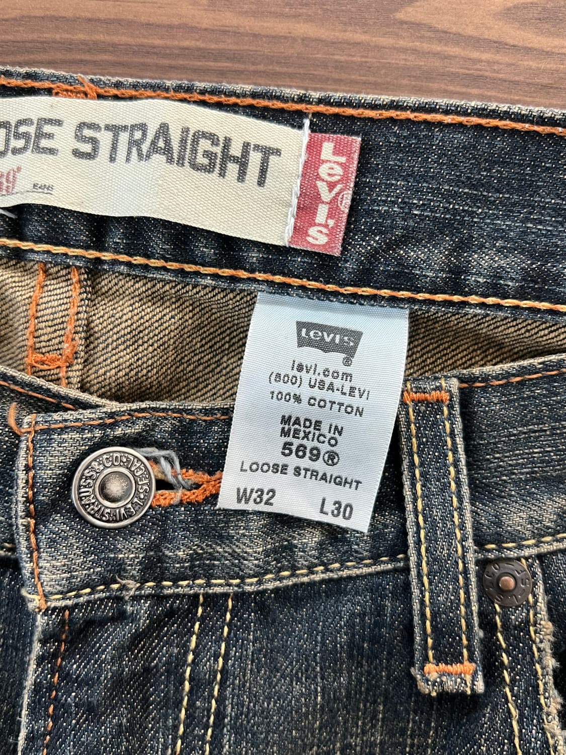 00s Levis 리바이스 569 루즈 스트레이트 데님 팬츠 상품이미지7
