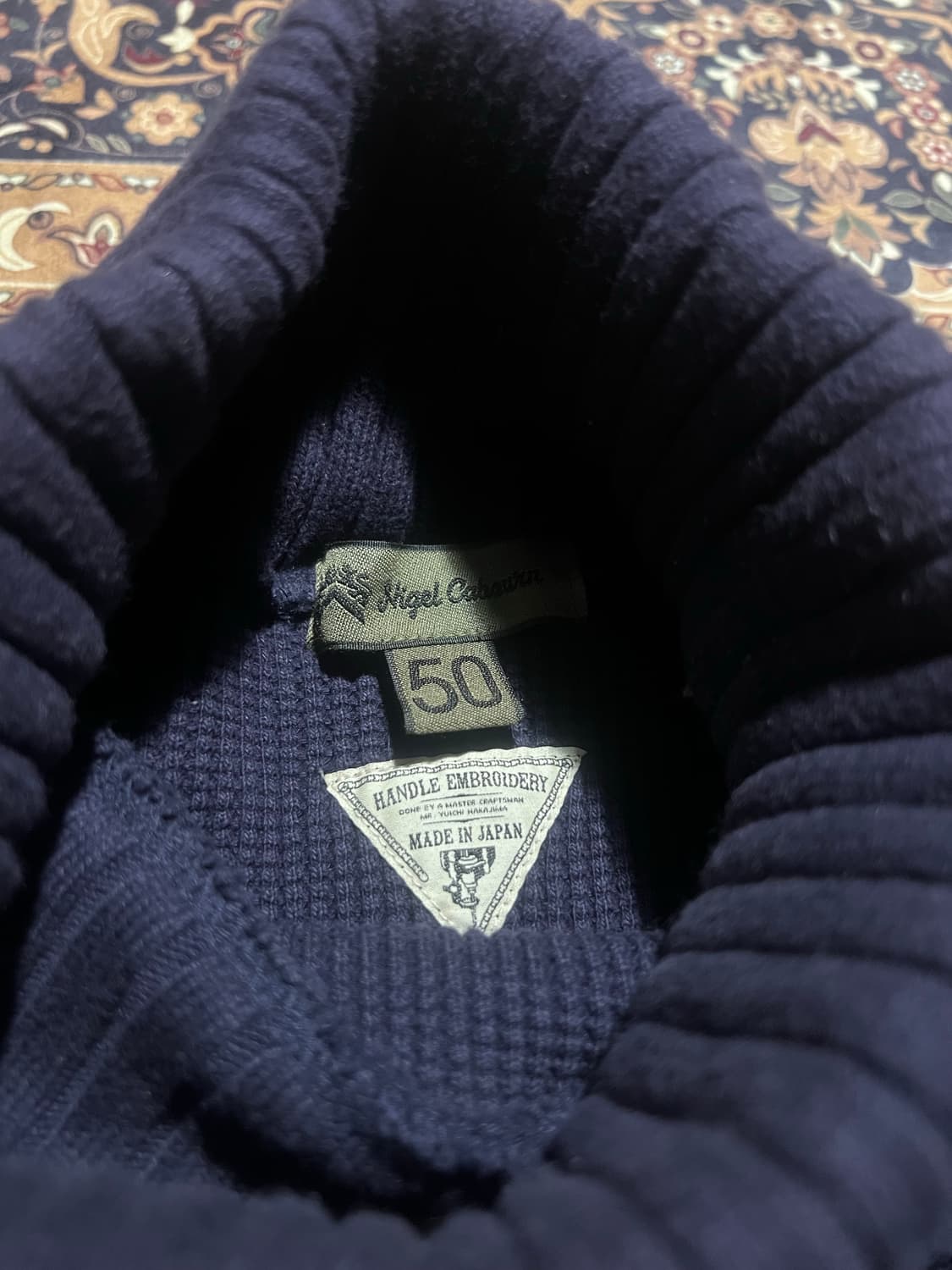 나이젤 카본 Nigel Cabourn 터틀넥 와플 니트 상품이미지3