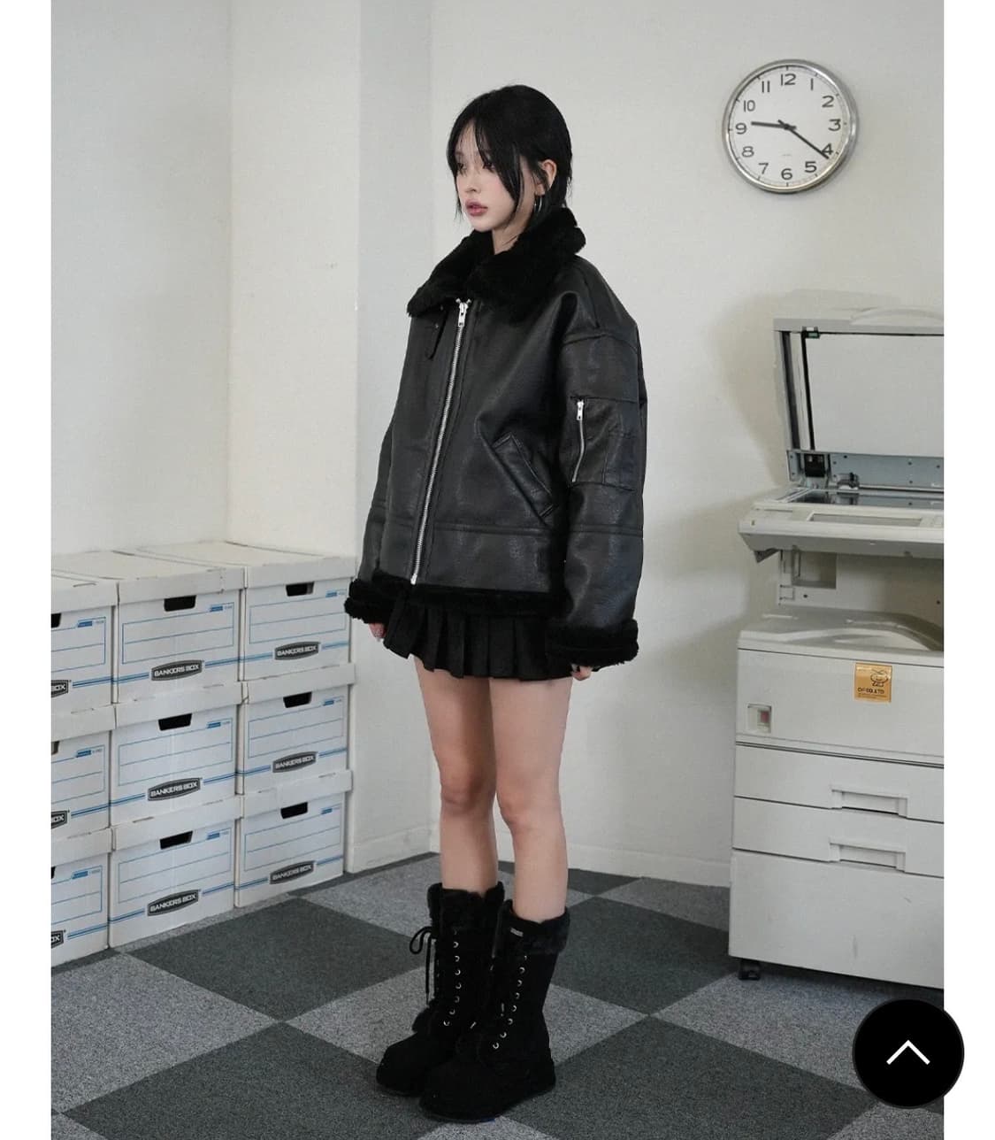 리마지 - Oversized leather jacket 상품이미지1
