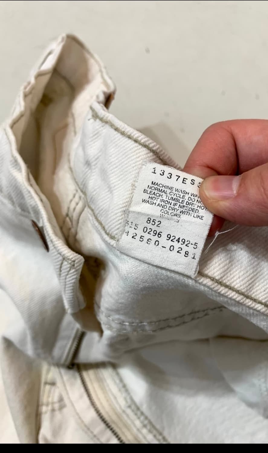 90s 빈티지 리바이스 560 화이트 팬츠 38 상품이미지5