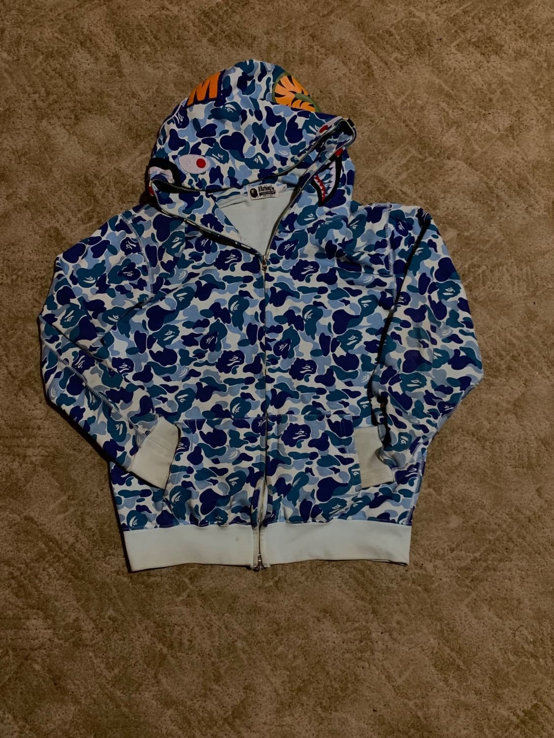 베이프 ABC카모 샤크 후드집업 L 상품이미지1