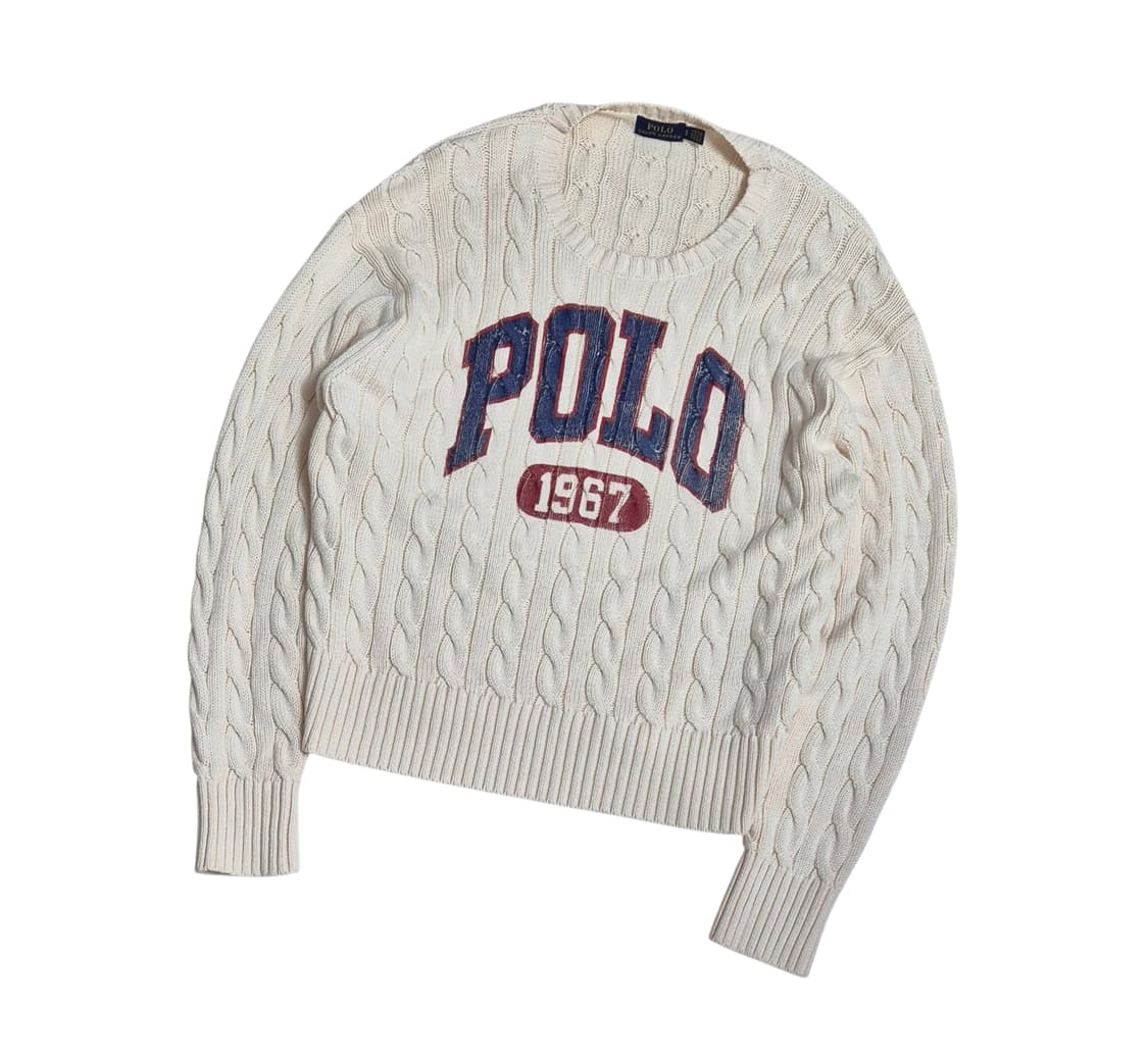 폴로 랄프로렌 빅로고 꽈배기 니트 상품이미지1