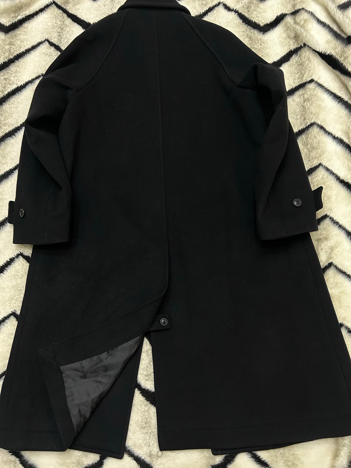 [실측L]COOR 벨란티 캐시미어 블랜드 발마칸 코트/블랙 상품이미지7