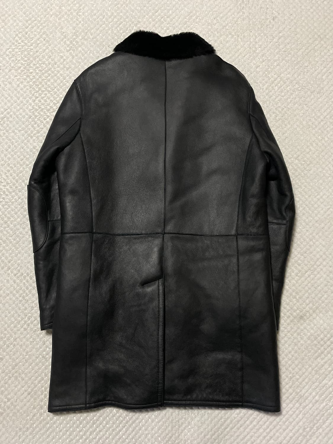 광희시장 웨스턴 무드 양가죽 무톤 레더 시어링 코트 상품이미지3