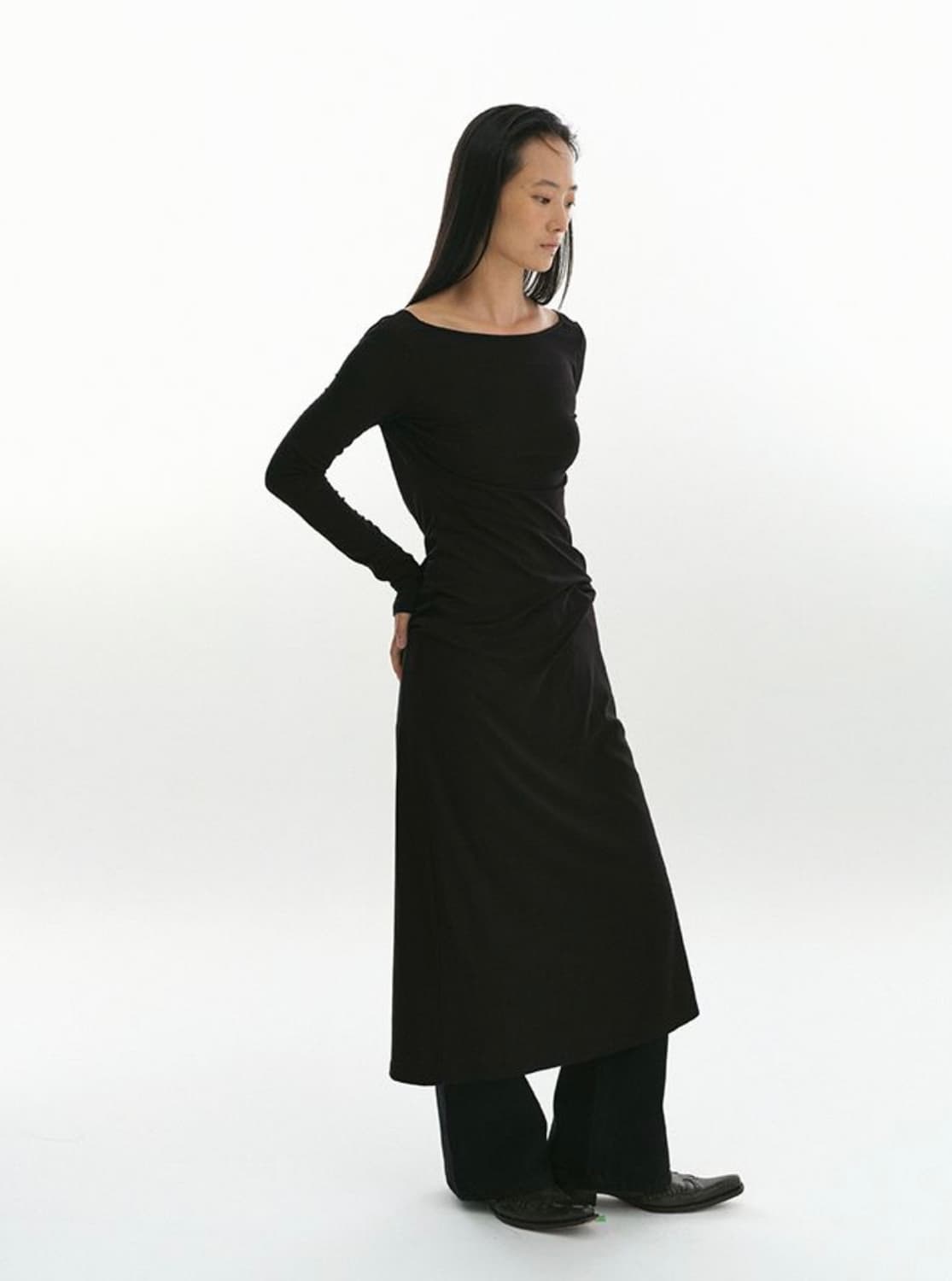 리포스 back drape jersey dress  상품이미지4