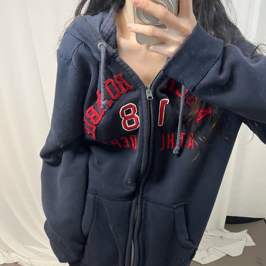 Abercrombie Navy Hoodie Zip-up 상품이미지3